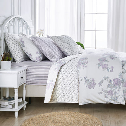 Jardin De Rose Printed Cotton Percale Duvet Sets