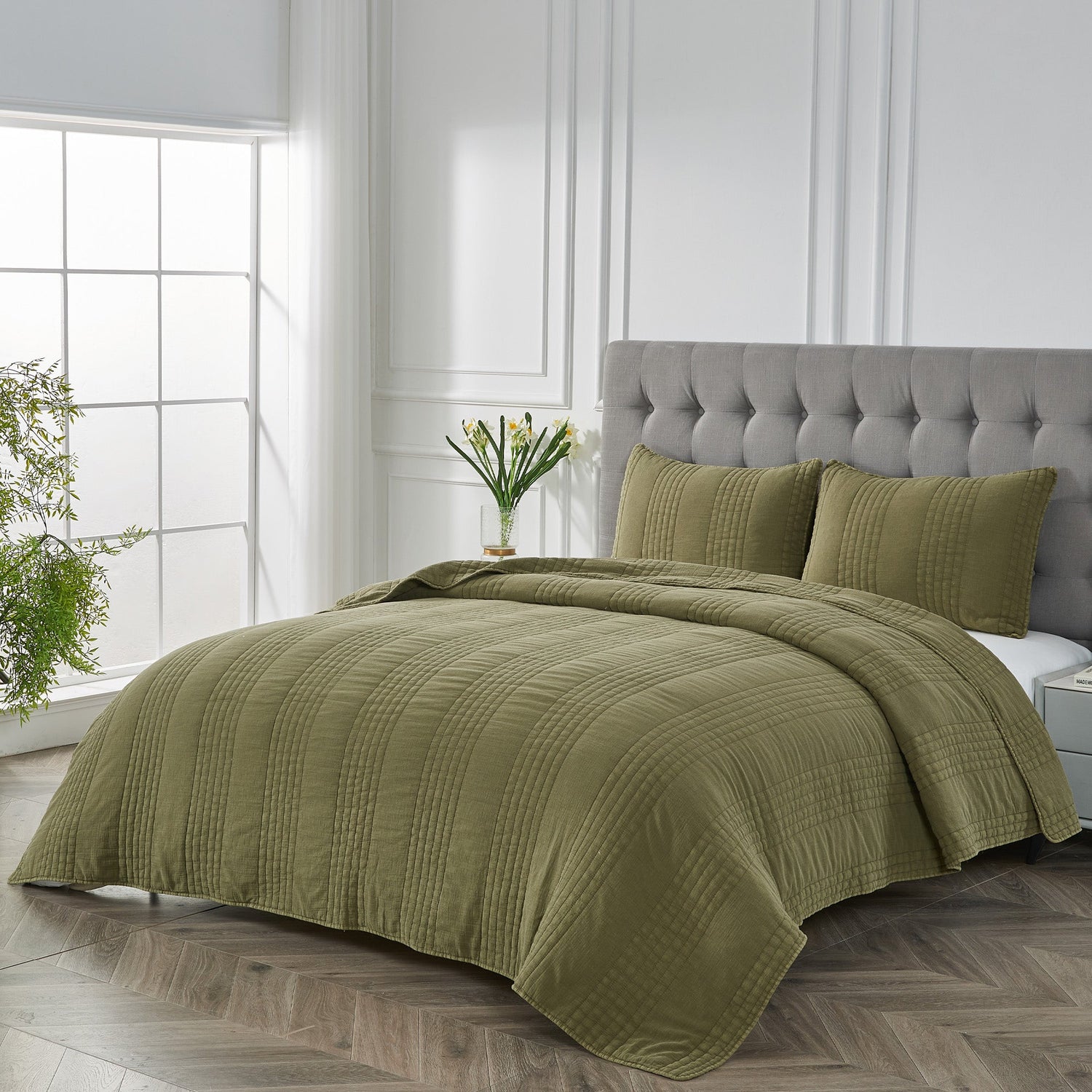 Stonewashed Cotton Quilt Sets
