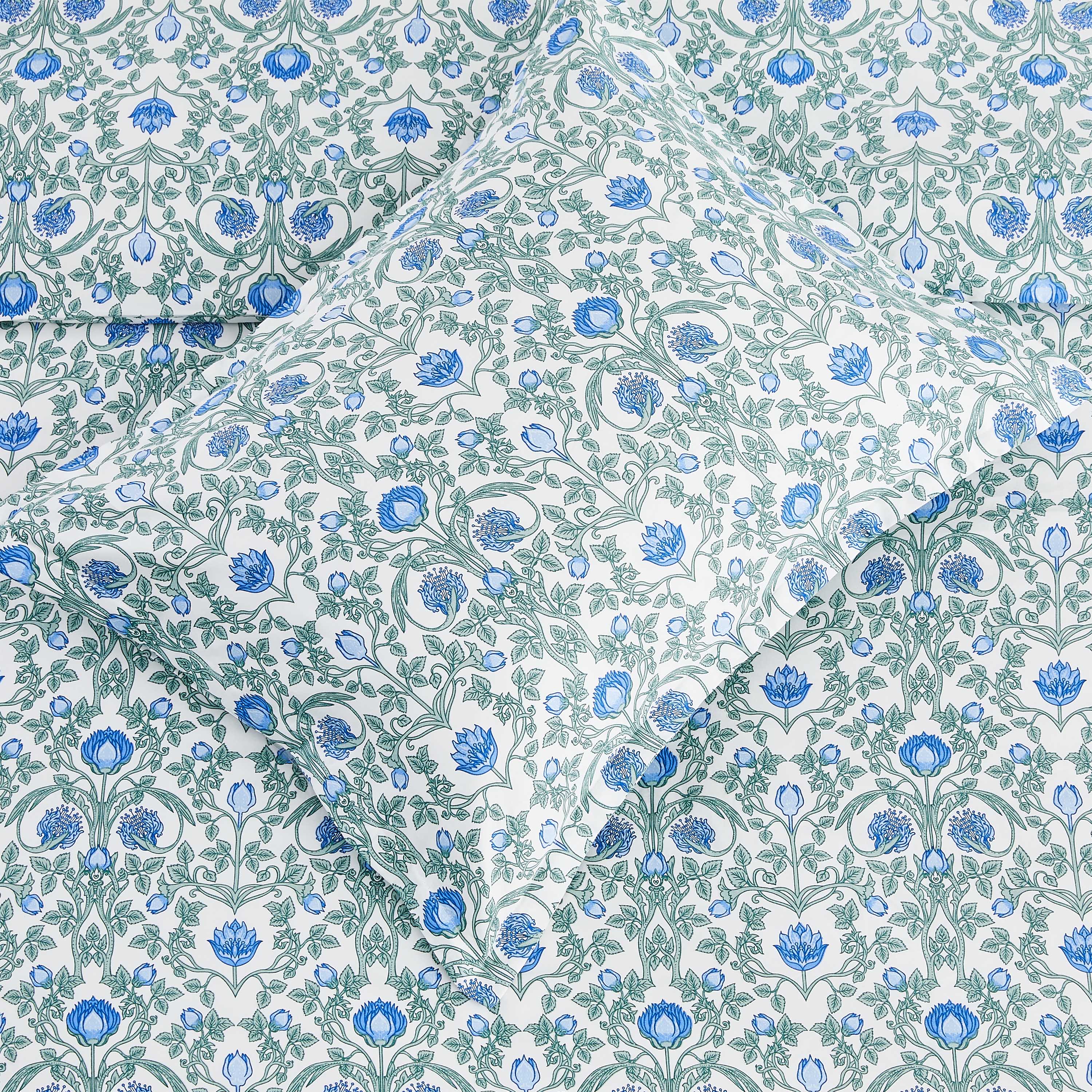 Arts &amp; Crafts Floral Printed Duvet Set