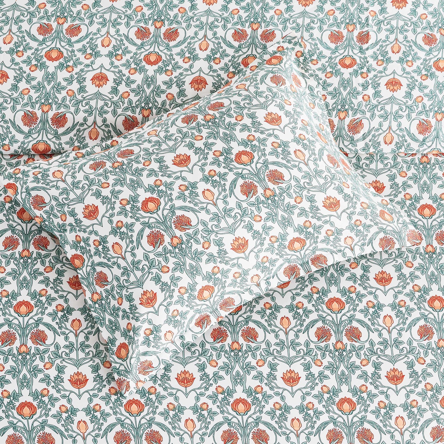 Arts &amp; Crafts Floral Printed Duvet Set
