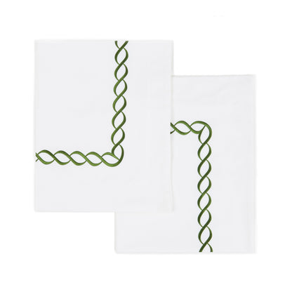 600 Thread Count Rope Embroidered Euro Sham Pairs