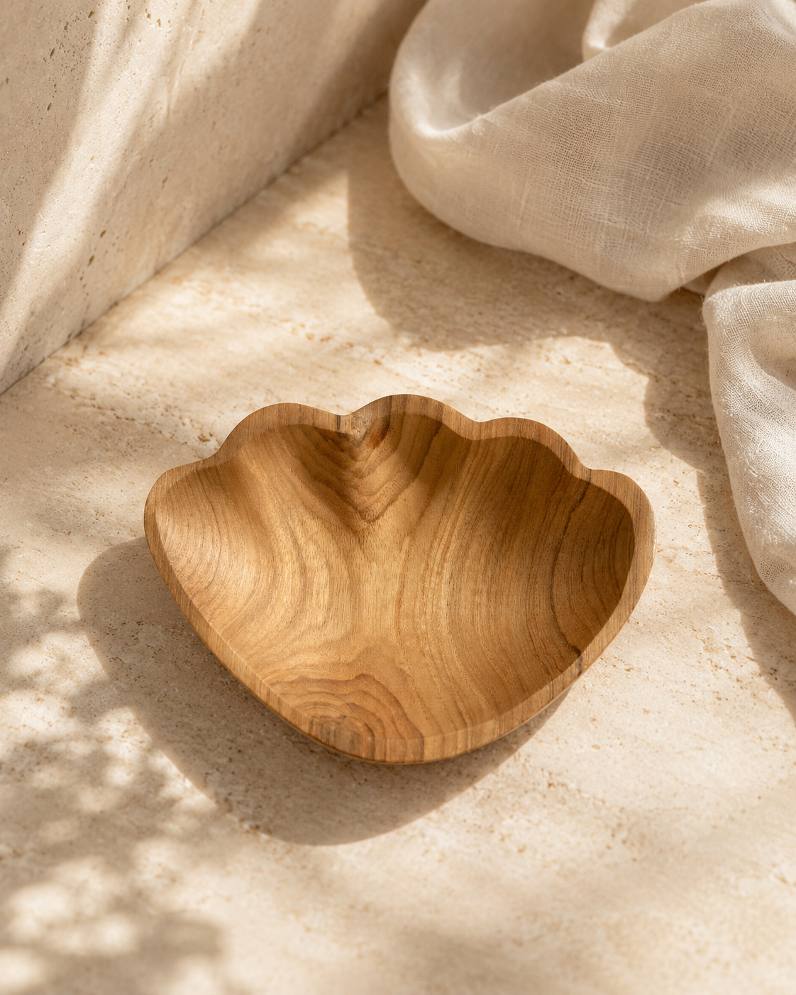 Teak Shell Catch All