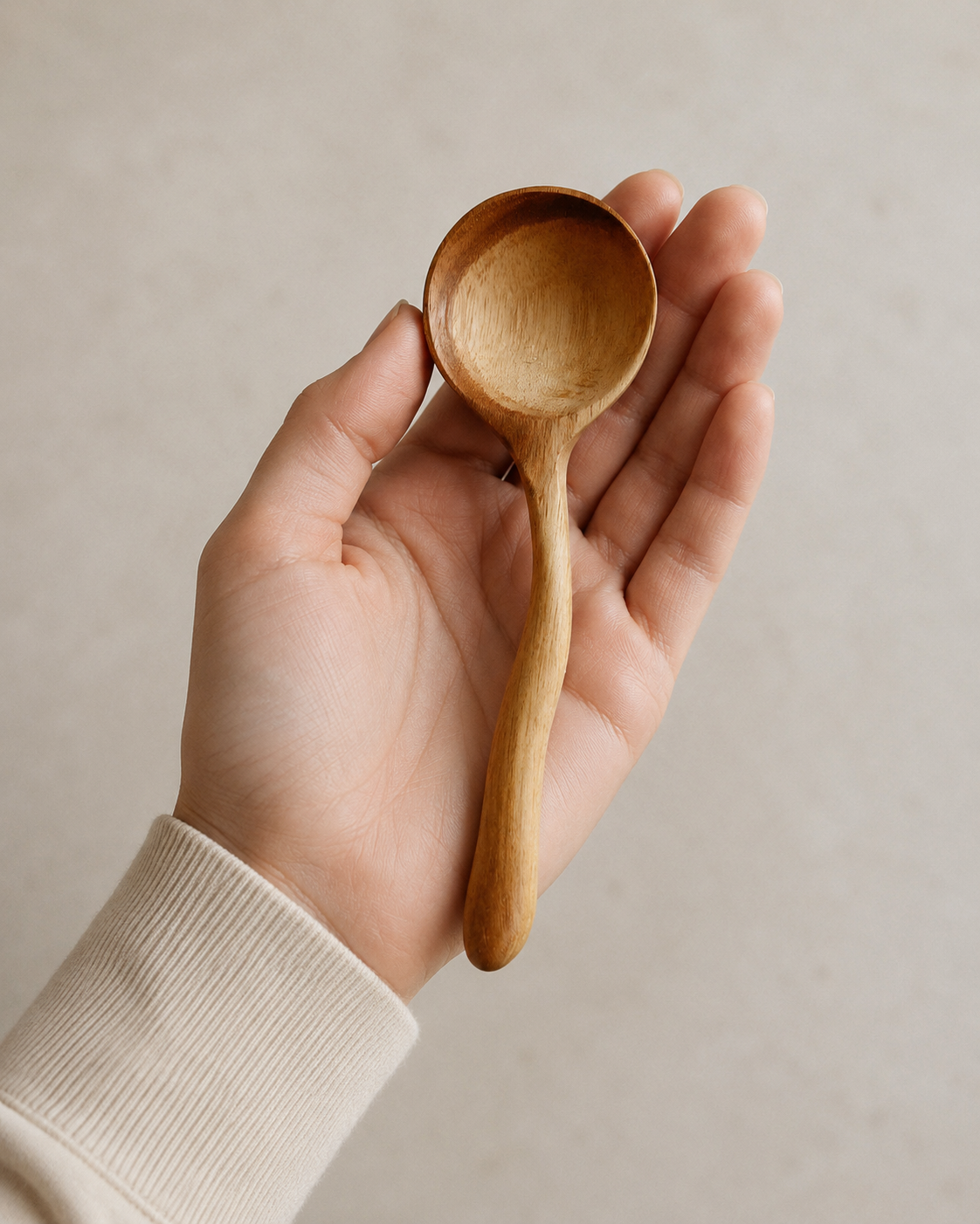 Teak Sugar Spoon