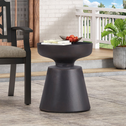 Indoor/Outdoor Lightweight Concrete End Table