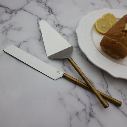 Camellia Cake Server 2 Piece Set