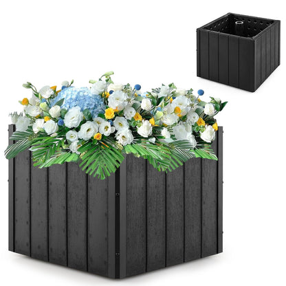 2-in-1 Outdoor Umbrella Base/Planter - Black