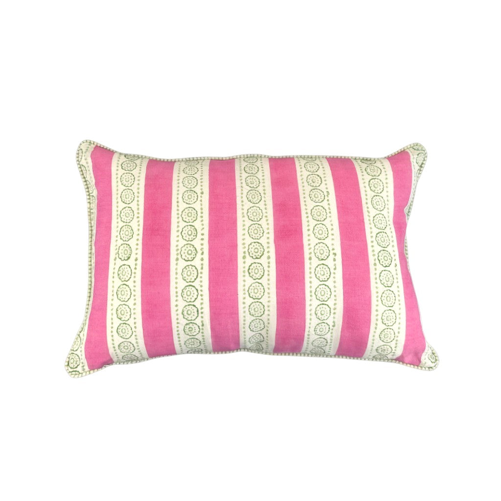 Malhaar Linen Pillow Cover - Pink
