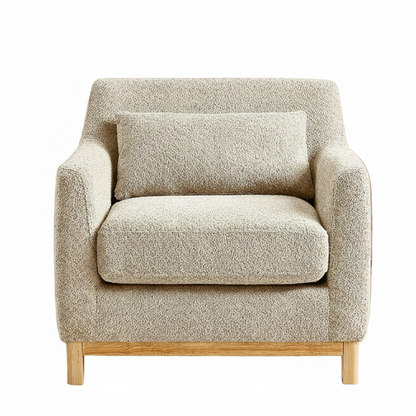 Luxurious Sherpa Oversized Accent Chair Camel Plush