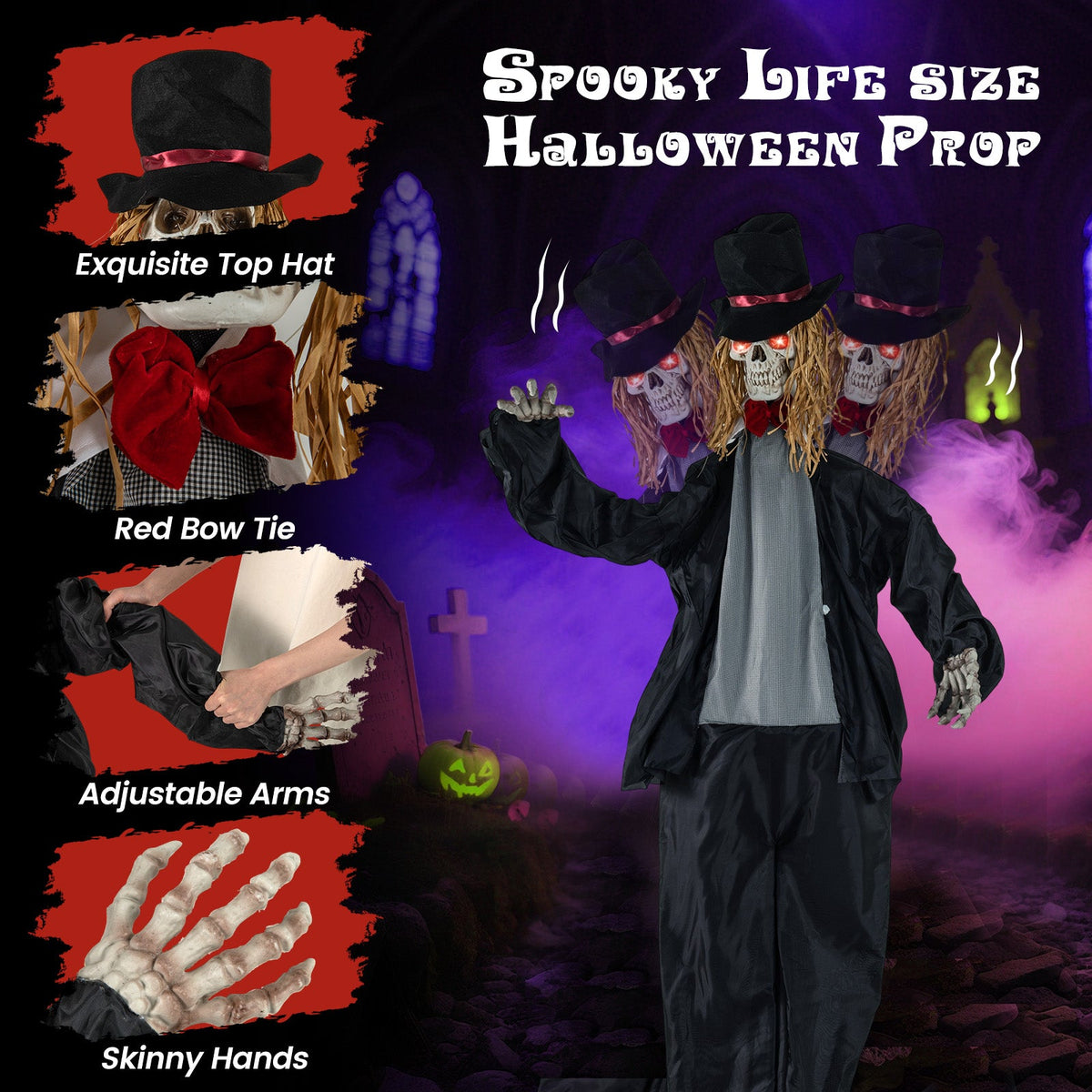 Haunted Animatronic Groom - 7.2 FT Halloween Decoration