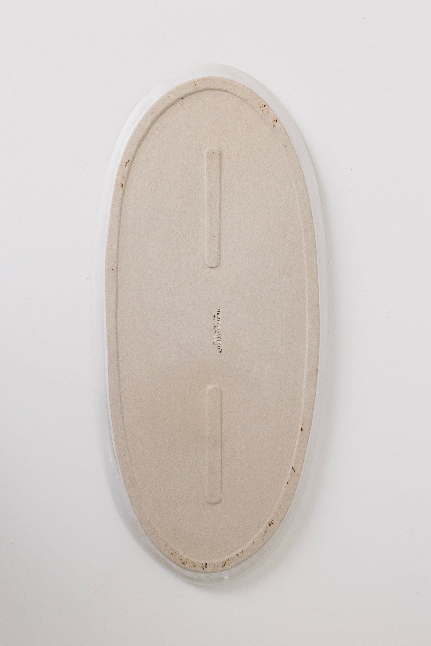 Ines Oval Lipped Serving Plate - Matte White - Set of 2