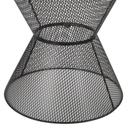 NEVADA Indoor/Outdoor Side Table in Matte Black Mesh Finish