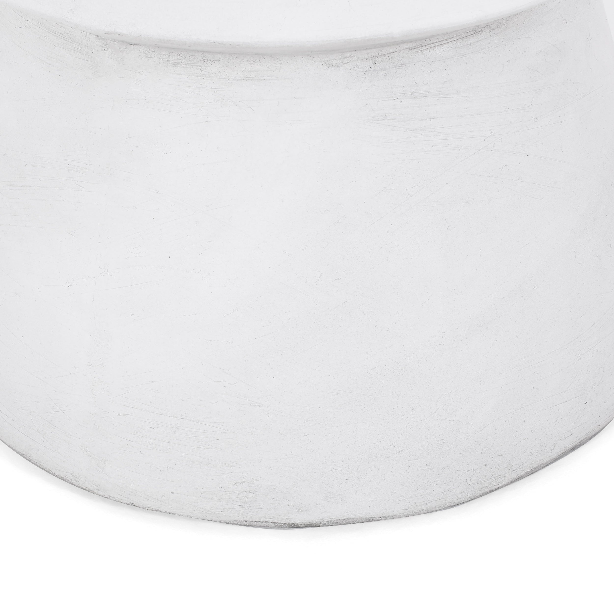 Outdoor Lightweight Concrete Hourglass End Table in Antique White Finish