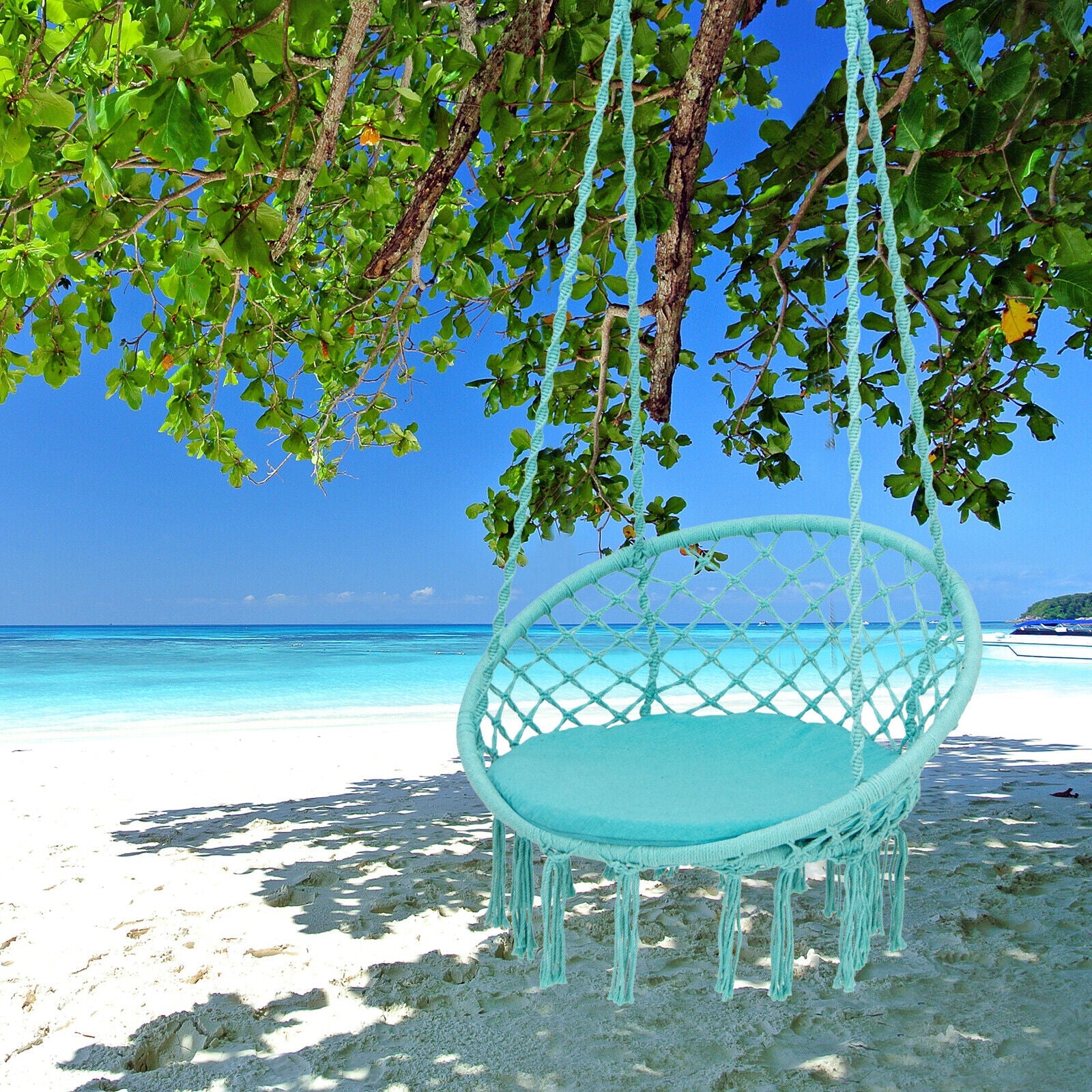 Cushioned Hammock Chair with Hanging Kit
