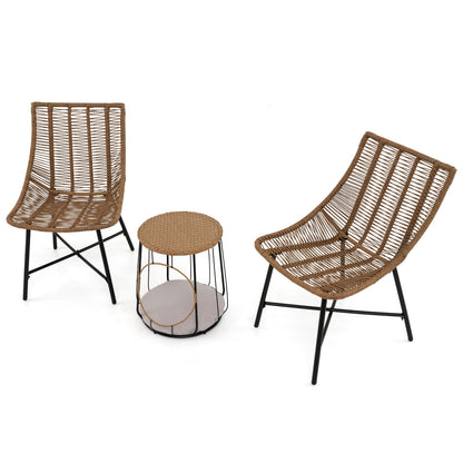 3 Piece Outdoor Furniture Set with Pet House