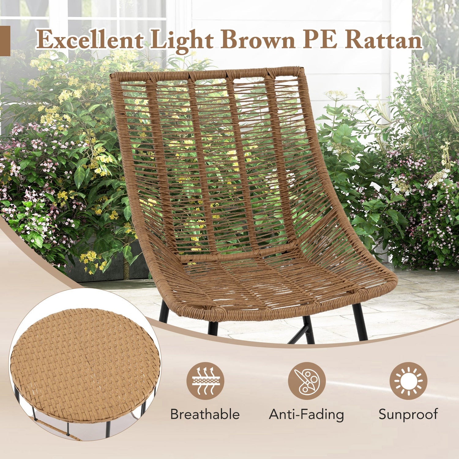 3 Piece Outdoor Furniture Set with Pet House