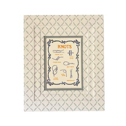 Block Printed Picture Frame - Croix Blue - 5x7