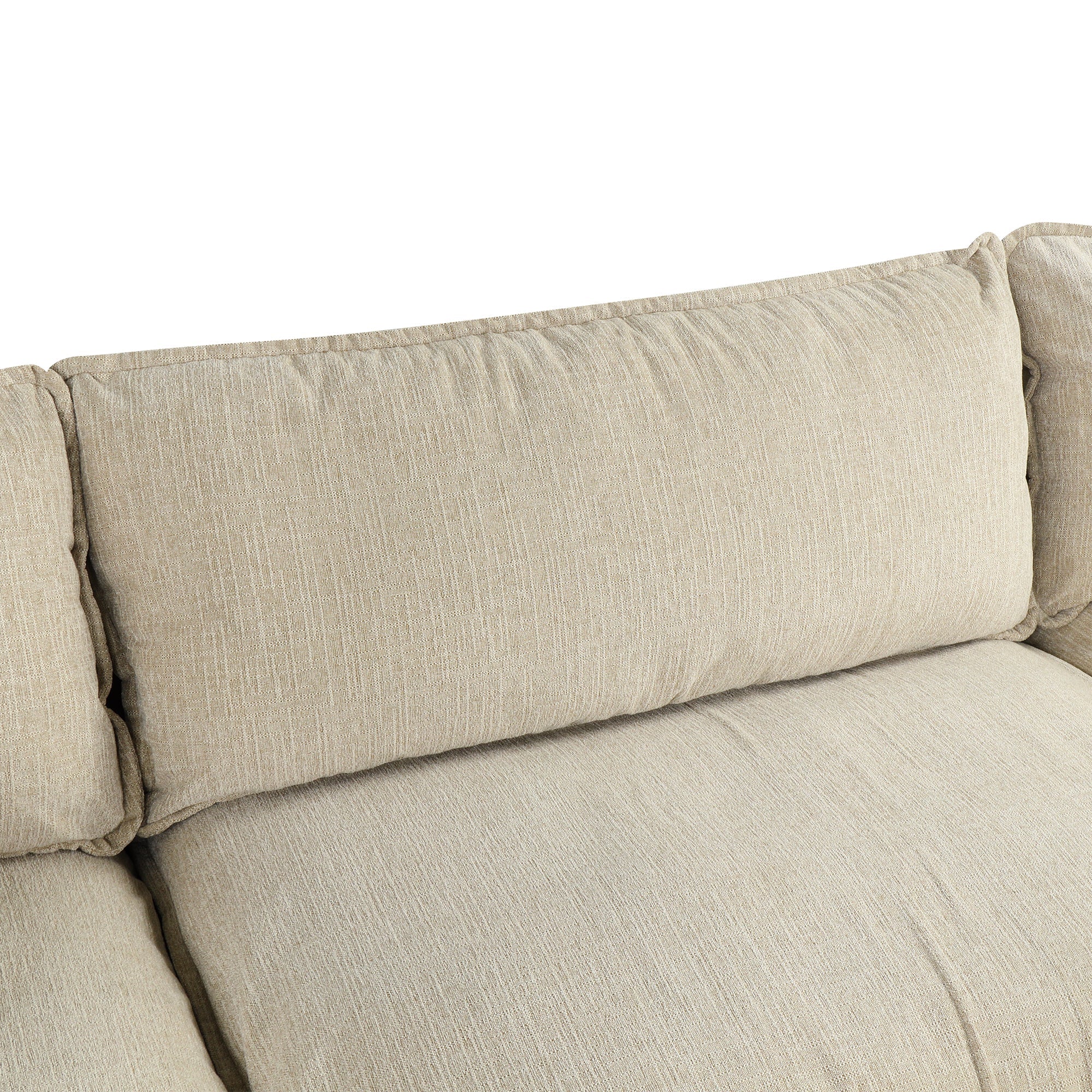 Chenille Upholstered Cloud Sofa Modular Sectional - Beige