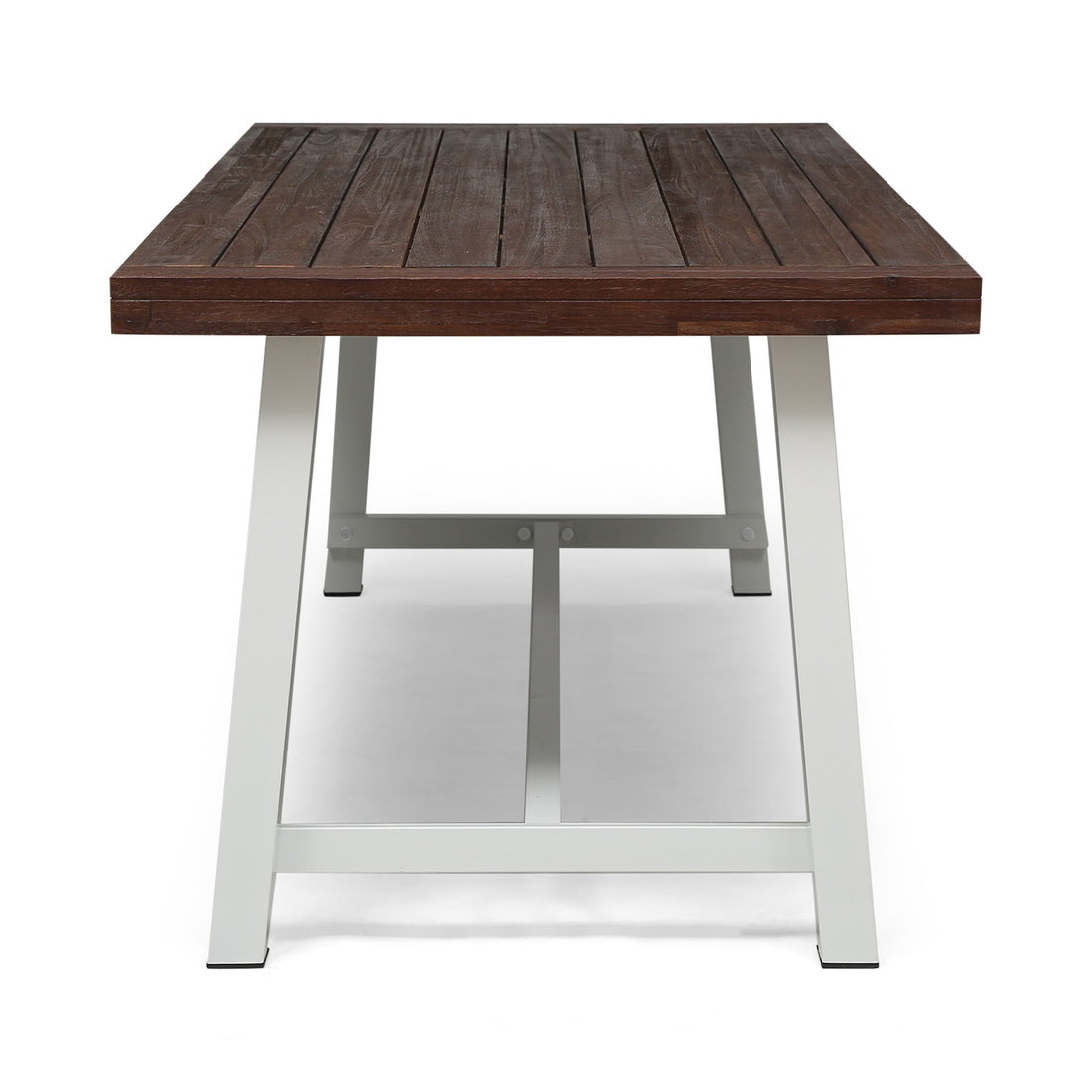 Outdoor Acacia Dining Table with Metal Legs - 79 inch