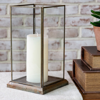 Aged Antique Glass Display Case
