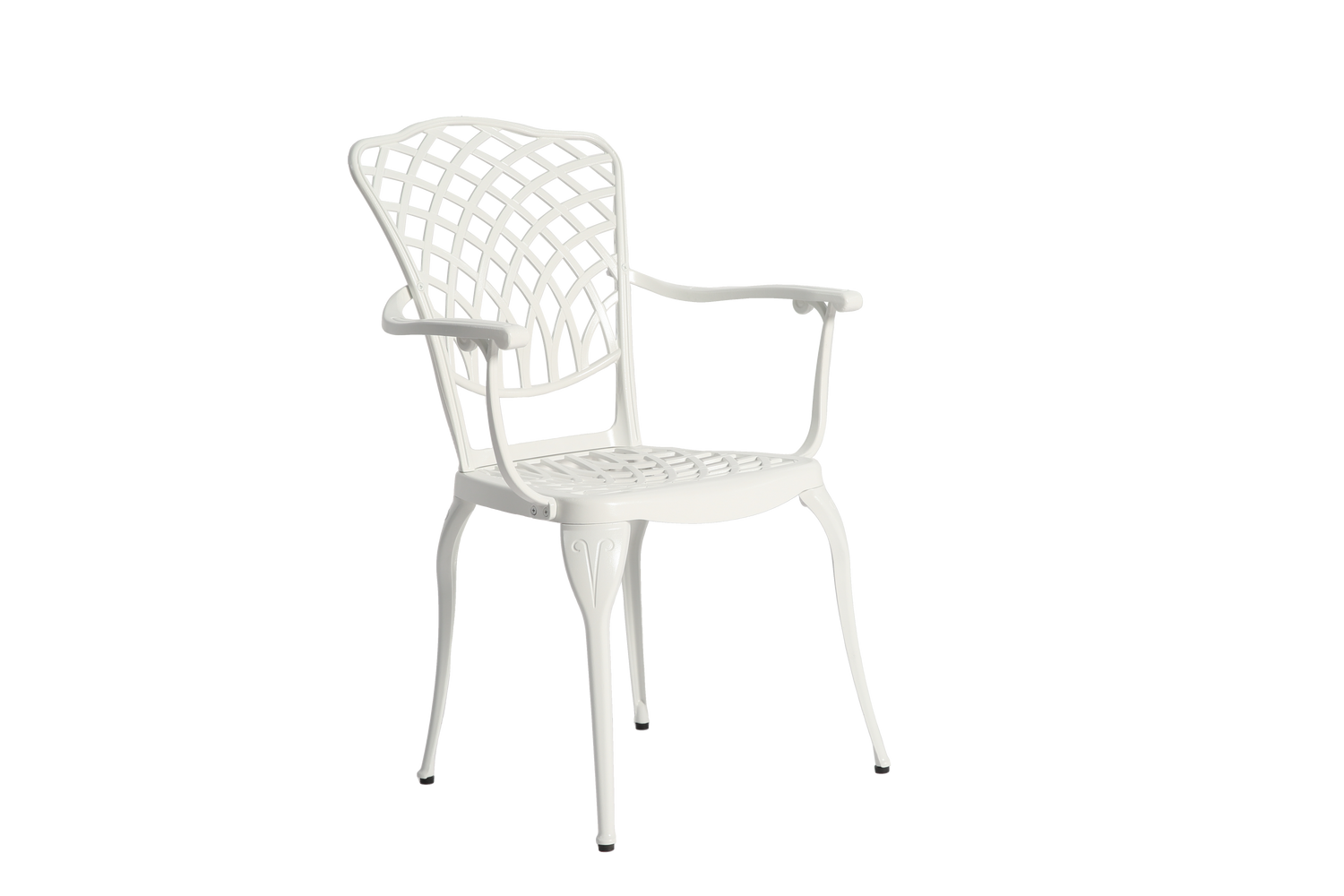3 Piece All Weather Metal Bistro Table Set in White