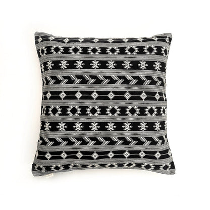 Black &amp; White Aztec Print Pillow Cover
