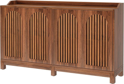 57 InchModern  Farmhouse Sideboard Cabinet With Adjustable Shelves