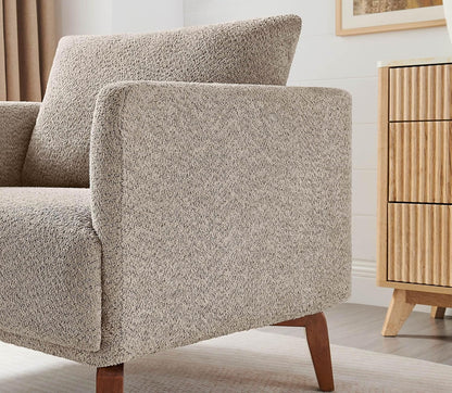 Oversized Upholstered Accent Chair In Greige