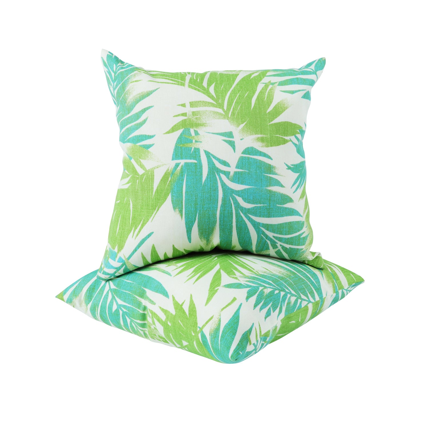 2 Pack Outdoor Throw Pillows - Green Tropical