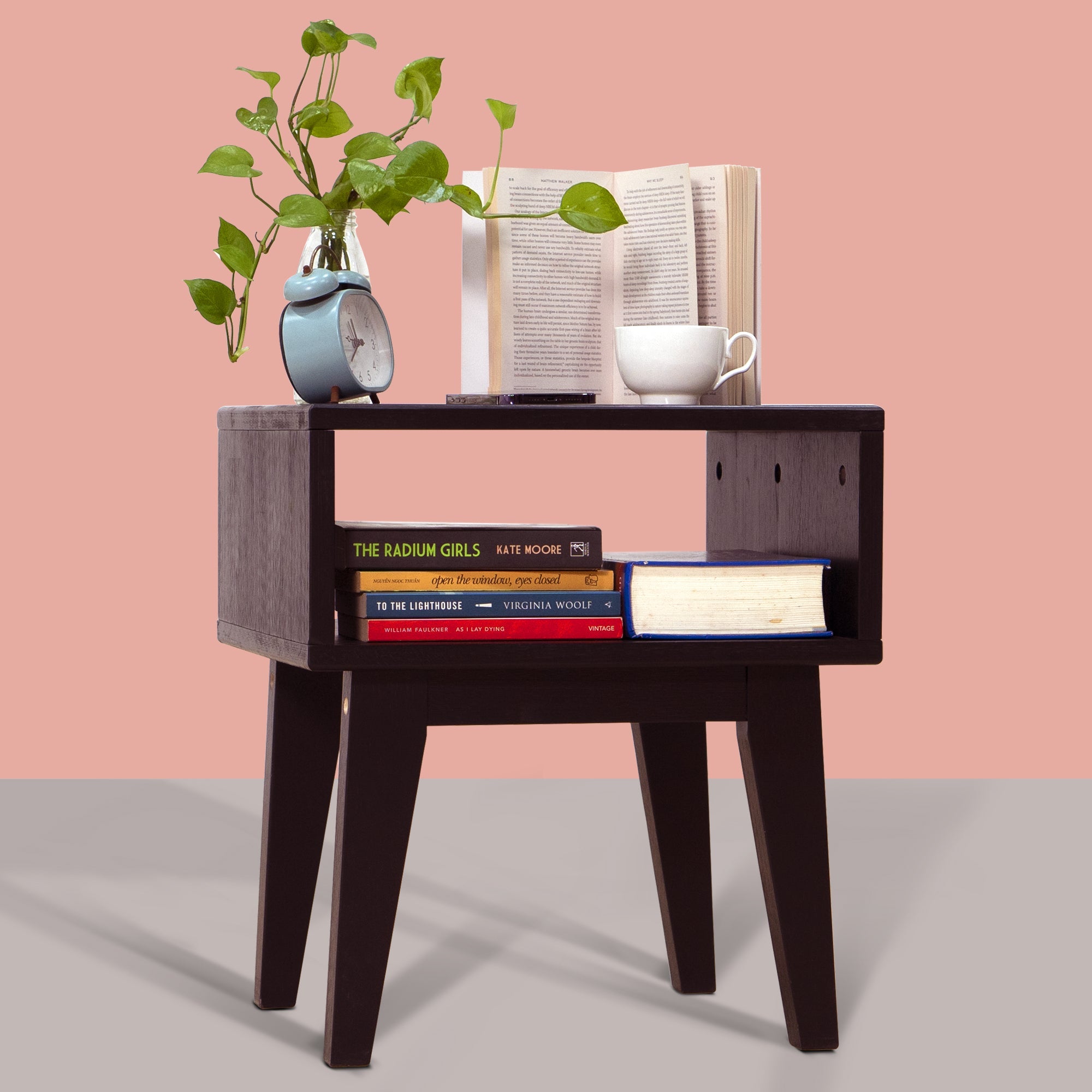 Serena Solid Acacia Wood Nightstand - 6 Colors