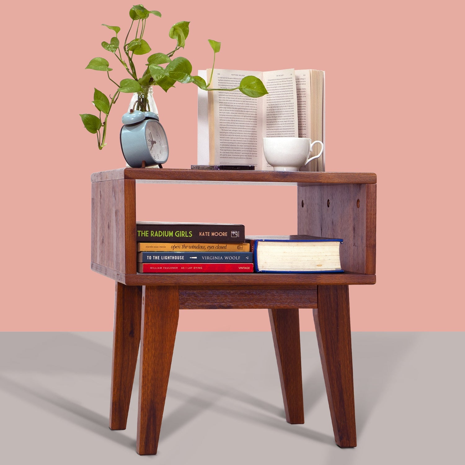 Serena Solid Acacia Wood Nightstand - 6 Colors
