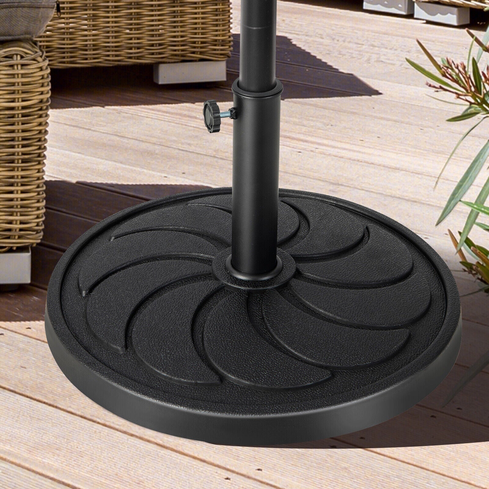 Heavy Duty Round Outdoor Umbrella Base - 40lb