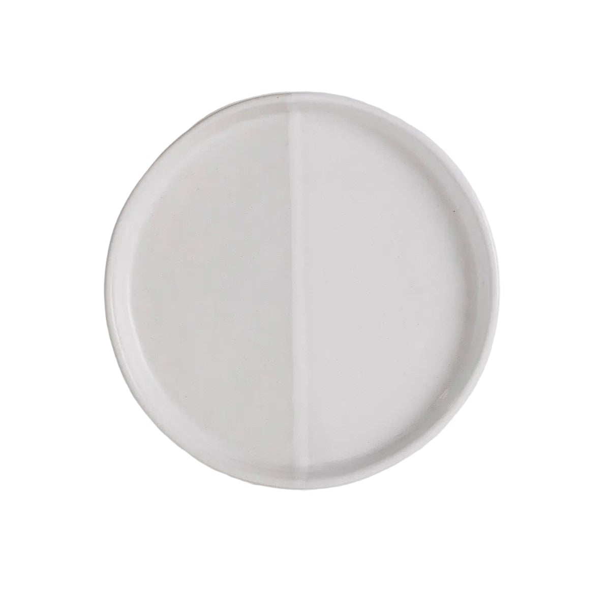 Sonnet Appetizer Plate - Matte White/Glossy White - Set of 6