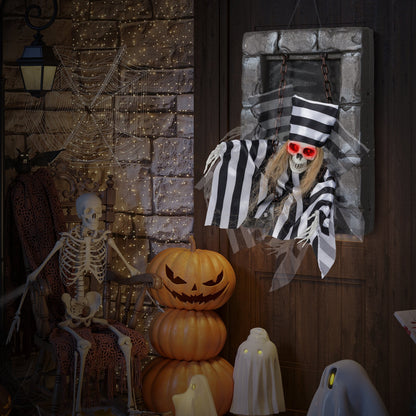 Animated Halloween Decoration - 18 Inch Skeleton Prisoner