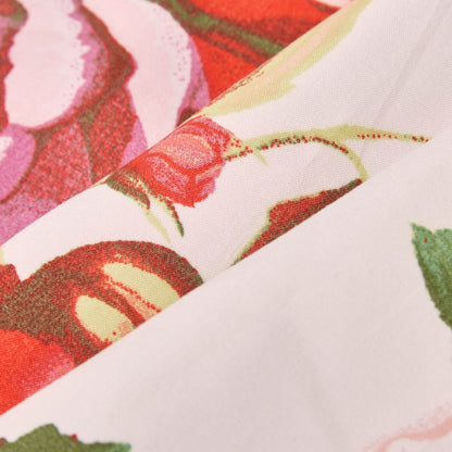 Romantic Roses Floral Dining Napkins - 4 Pc Set