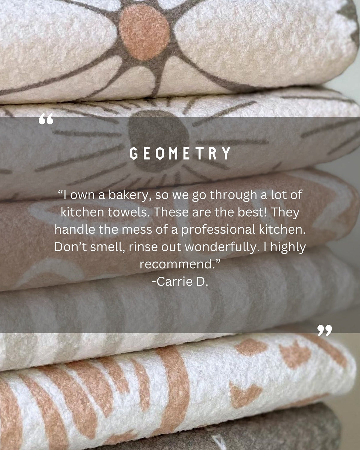 Pumpkins &amp; Gourds Geometry Tea Towel