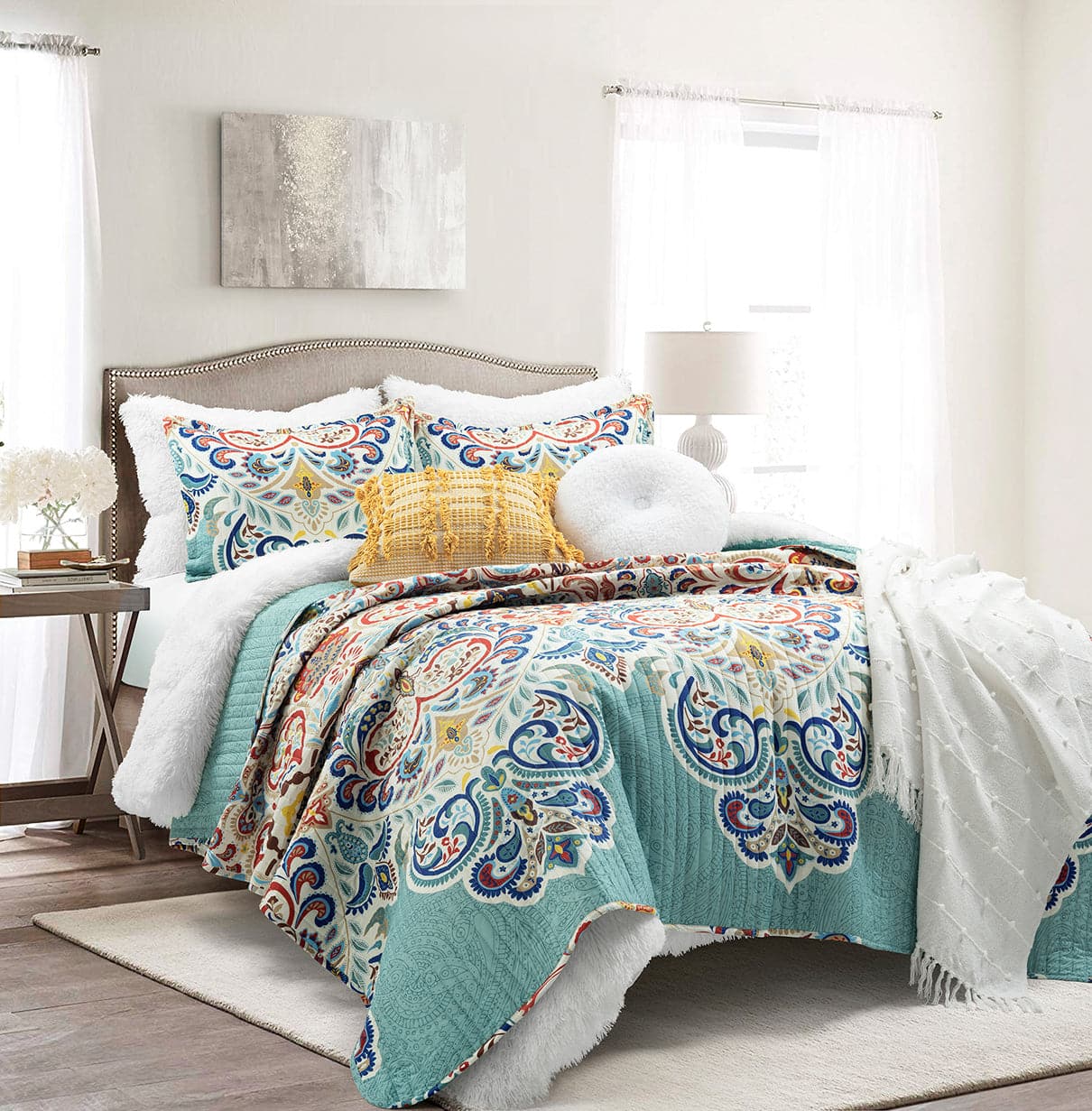 Boho Chic Reversible Quilt Sets - 2 Colors