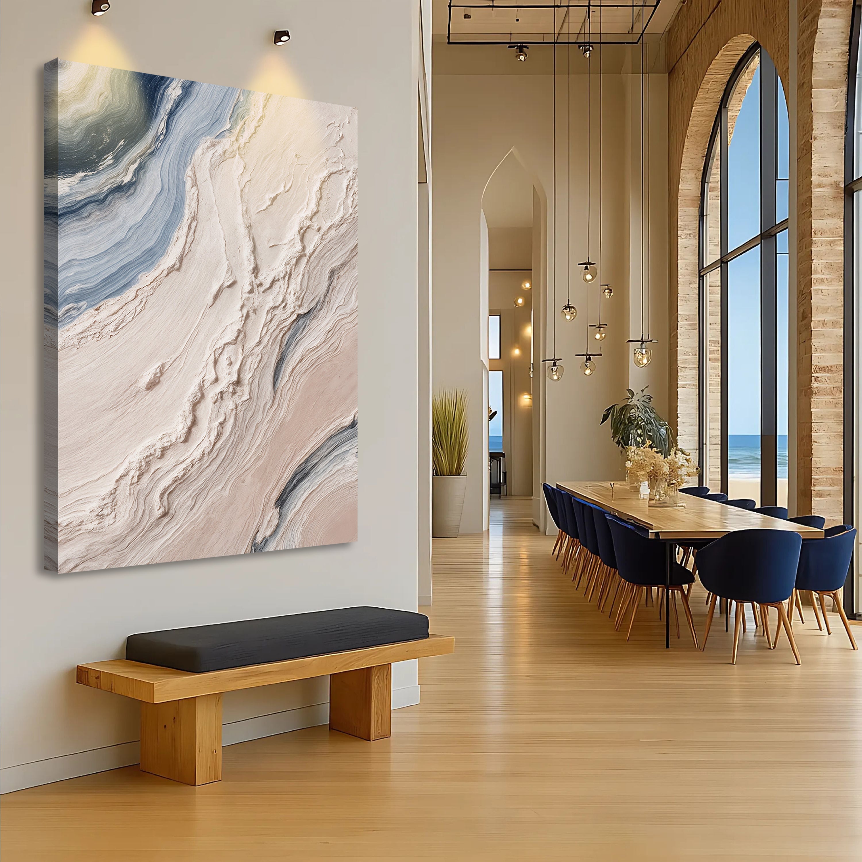Minimalist Waves Wall Art III