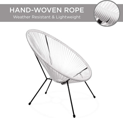 Acapulco White All-Weather Outdoor 3-Piece Patio Set