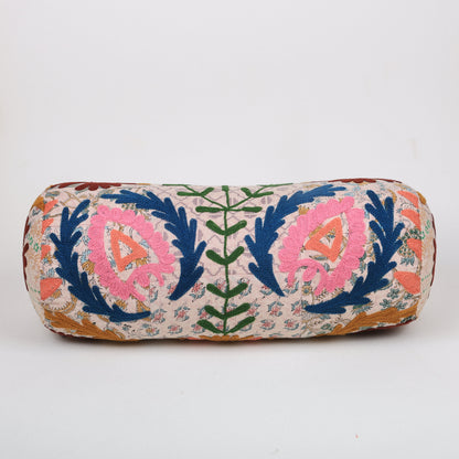 Kantha Gudari Bolster Pillow | 21x8"