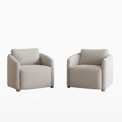 Boucle Barrel Chairs - 2 pc Set