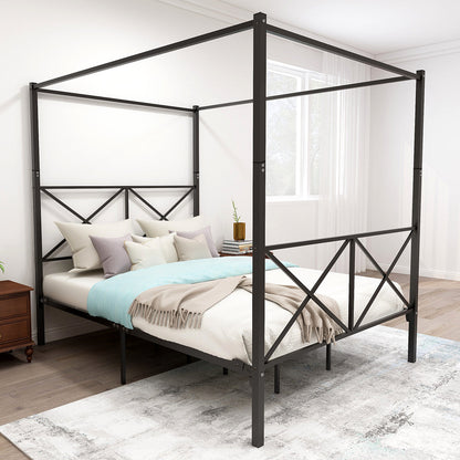 Metal Canope Bed Frame - Queen