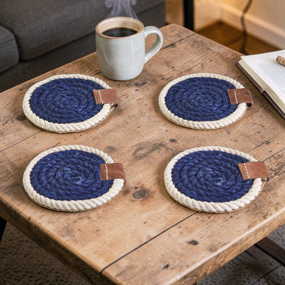 Nautical Rope Braided Coasters - Set of 4