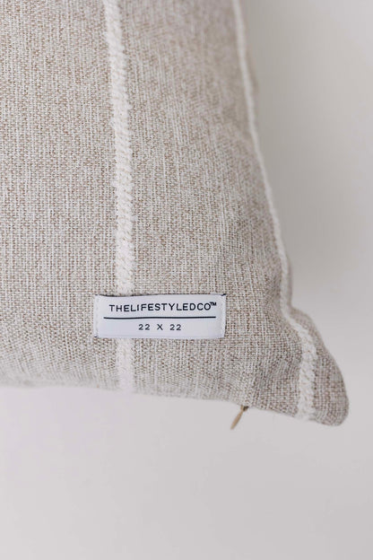 Jolie Textured Slub Stripe Pillow - 3 Sizes