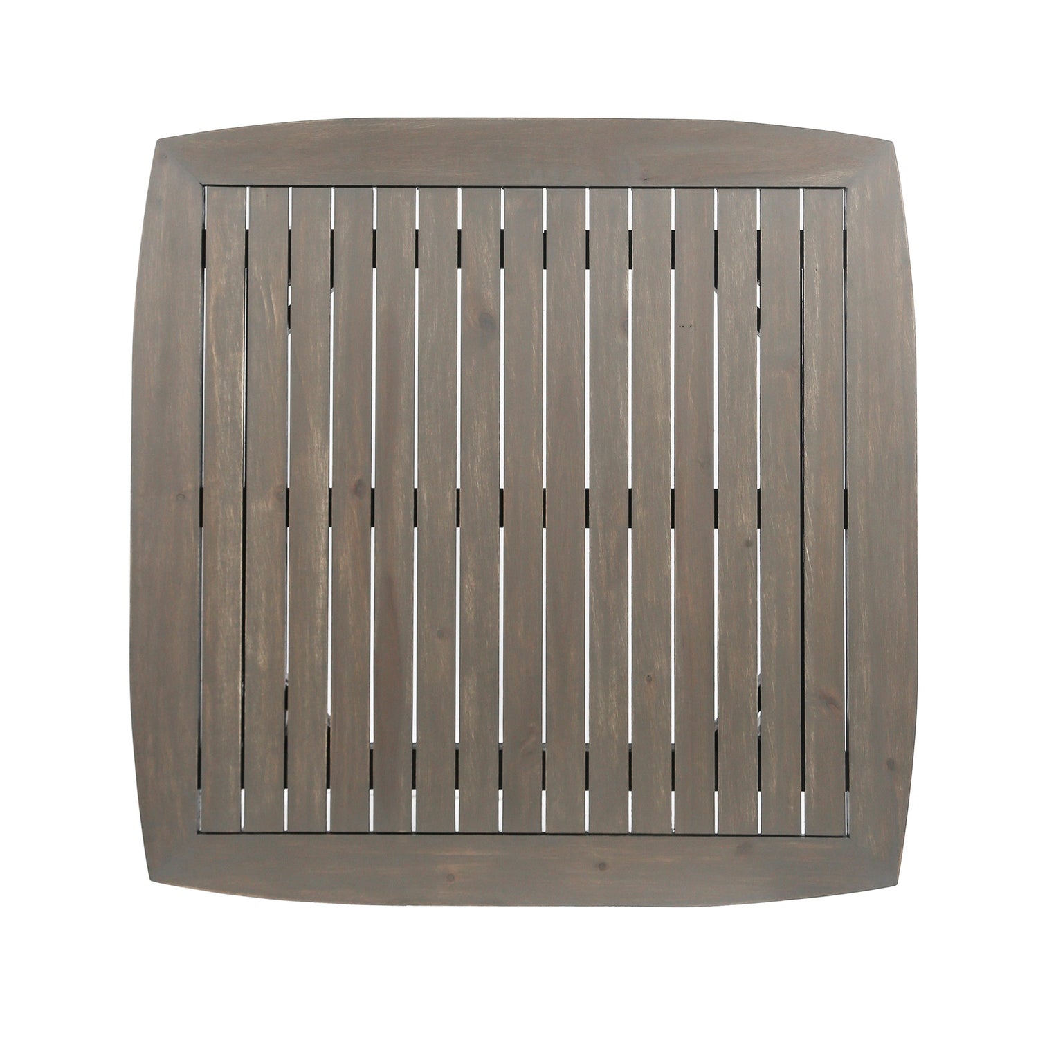 Outdoor Square Acacia Wood Table in Gray Finish