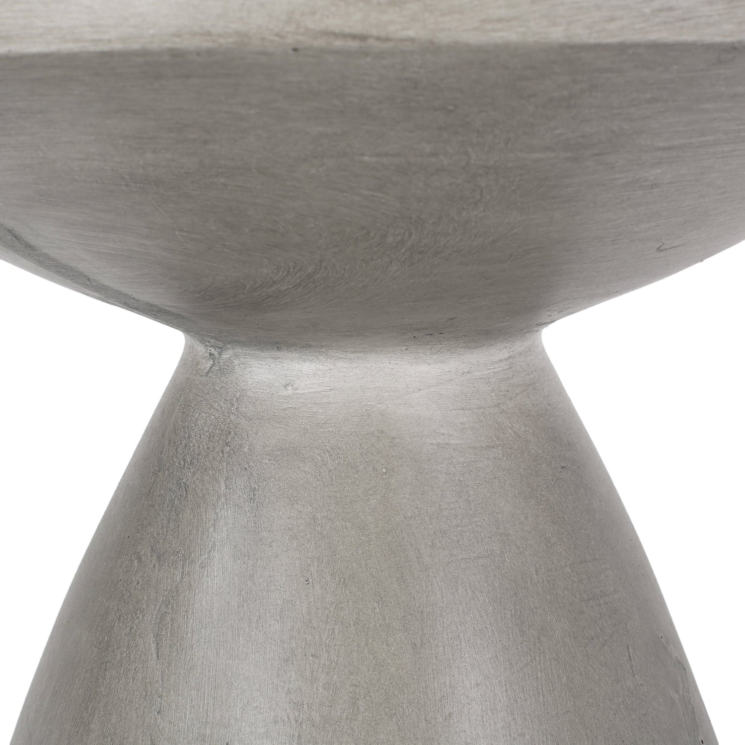 Modern Outdoor Lightweight Concrete Side Table with Hourglass Design