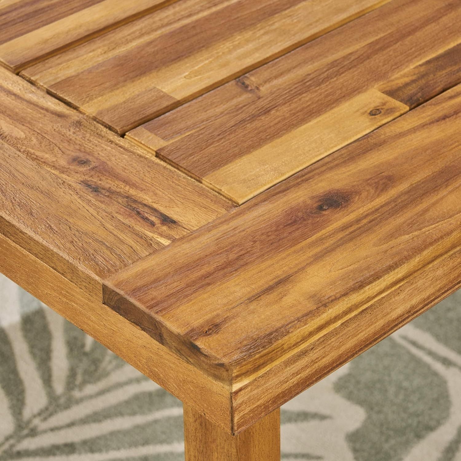 3 Piece Outdoor Acacia Wood Dining Set - Sandblast Natural Finish