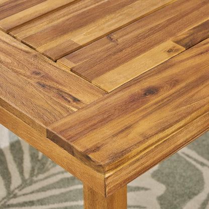 3 Piece Outdoor Acacia Wood Dining Set - Sandblast Natural Finish