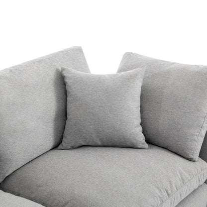 Down Filled Sectional Sofa in Grey