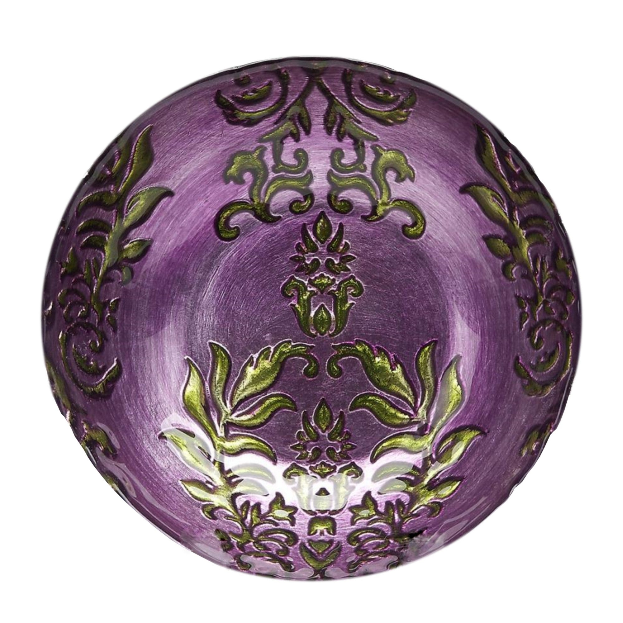 DAMASK 7.5" Purple/Green Bowls - Set of 4