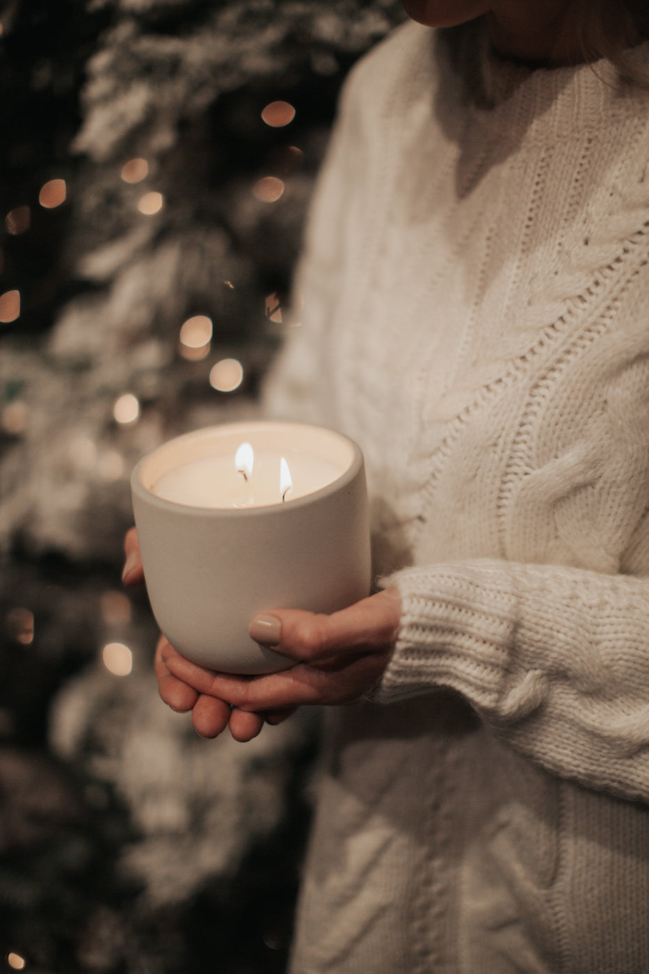 Evergreen Cement Candle